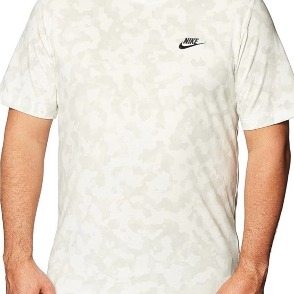 Nike White Camo Short Sleeve Tee